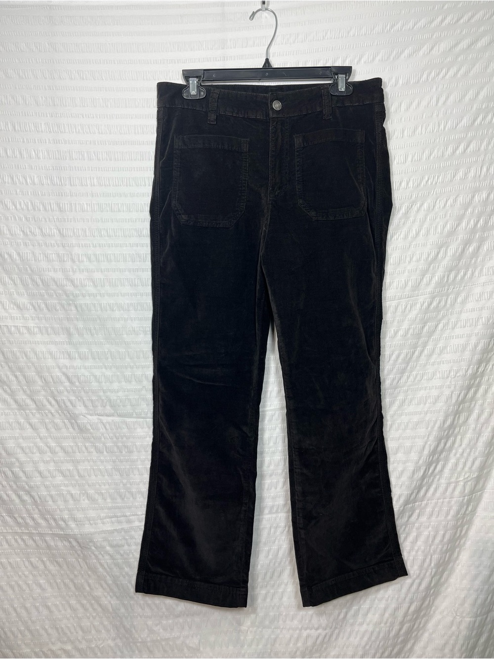 FREE PEOPLE Dark Brown High Time Kick Crop Pant Velvety Brushed
Corduroy Size 10